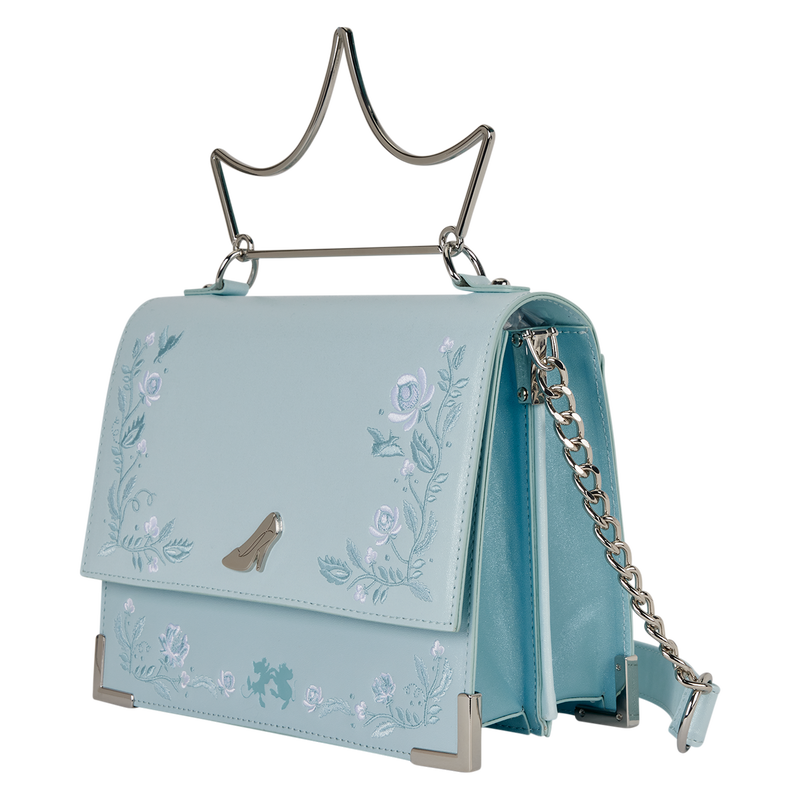 Sac Bandoulière Loungefly Disney : Cendrillon – Scintillant & Poignée Couronne