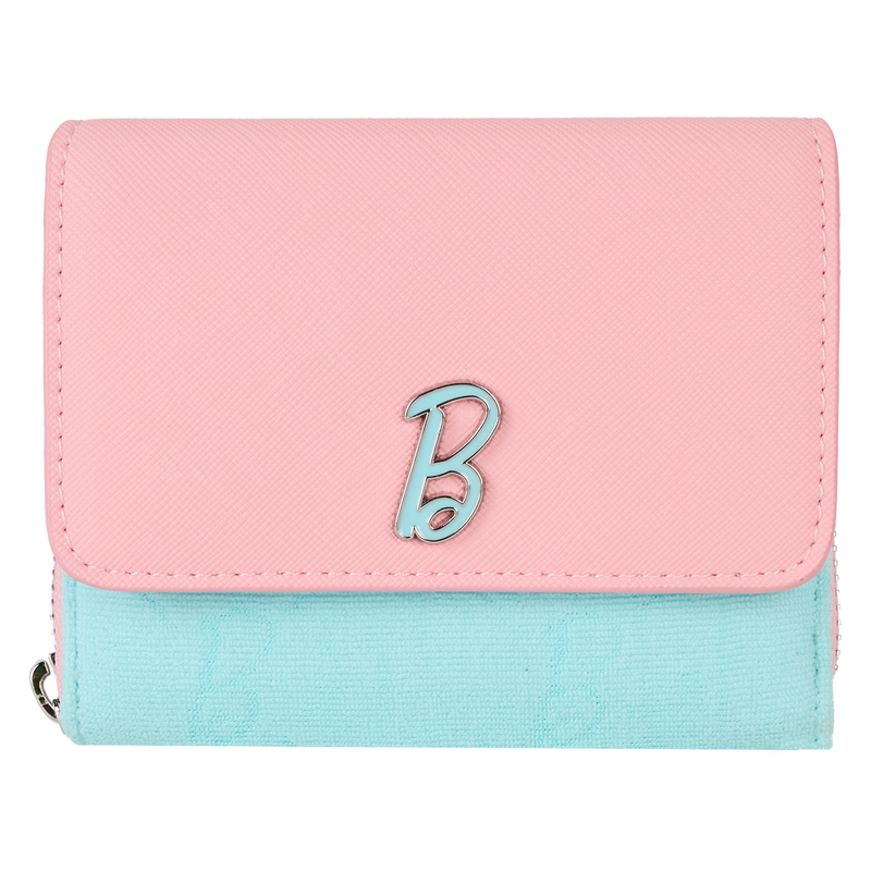 Portefeuille Loungefly Barbie : Logo Classique & Tissu Éponge (Terry Cloth)