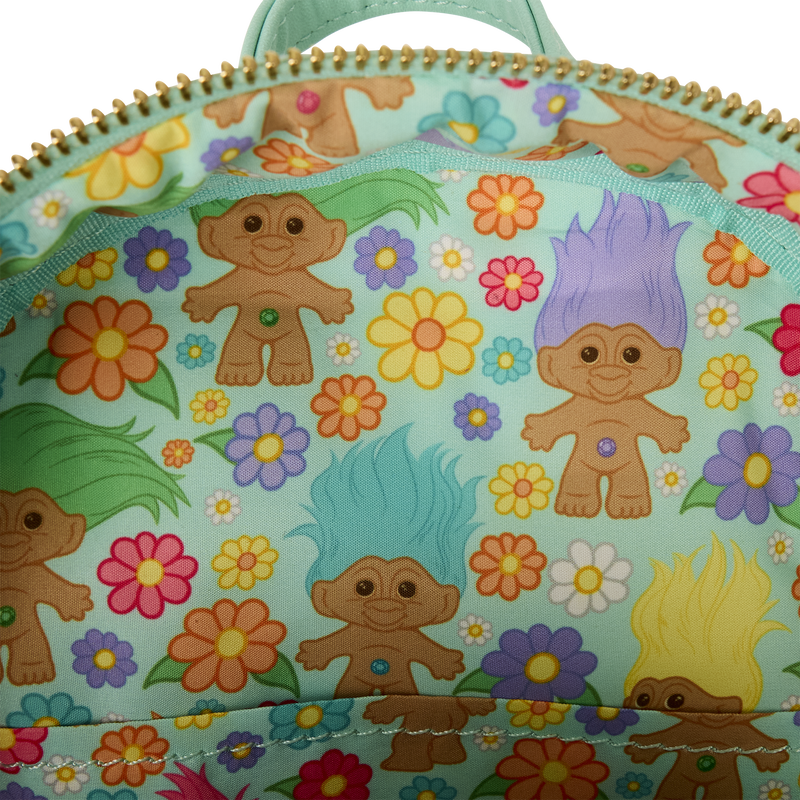 Mini Sac à Dos Loungefly Trolls : Good Luck Trolls – Cheveux en Peluche & Paillettes