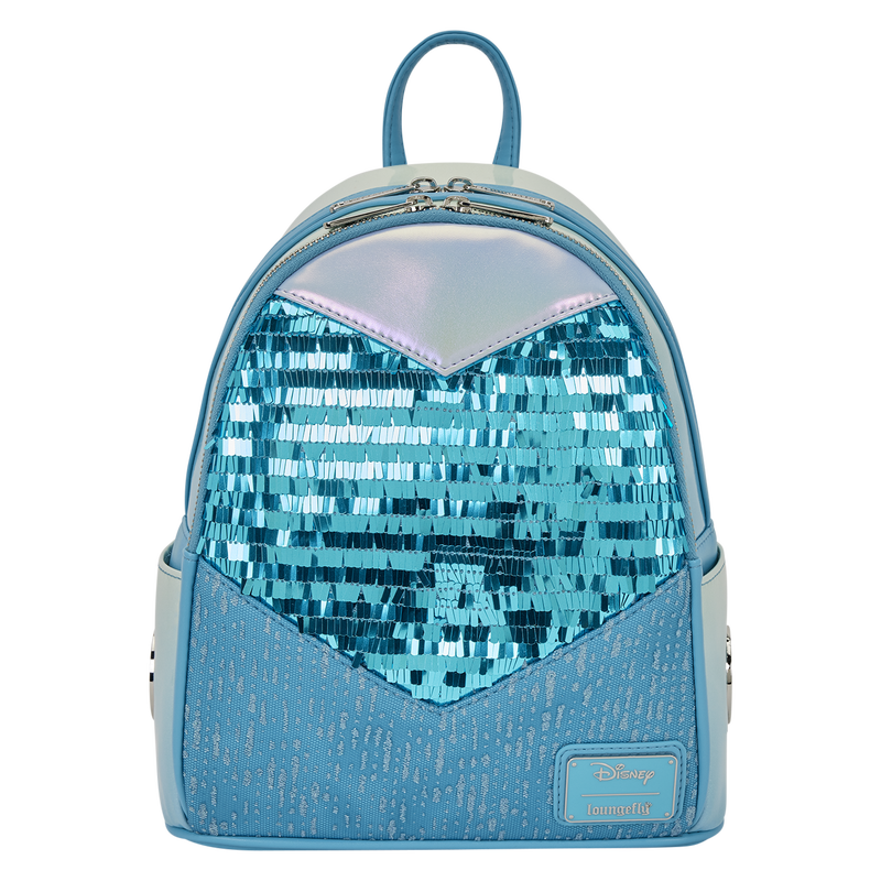 Mini Sac à Dos Loungefly Disney La Reine des Neiges – Édition Cosplay Elsa Sequins & Flocons en Relief
