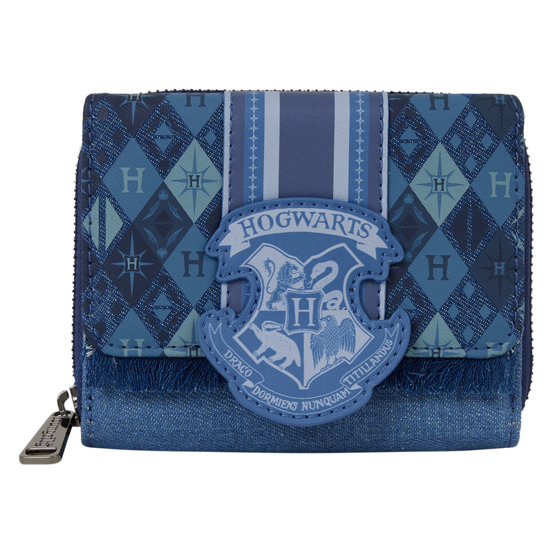 Portefeuille Tri-fold Harry Potter - Hogwarts Denim Edition (Loungefly)