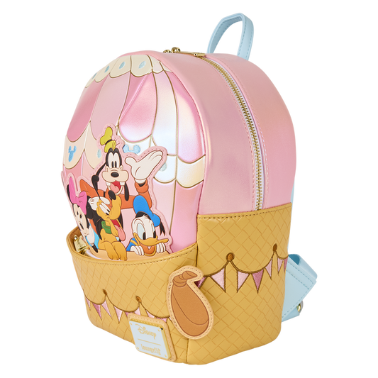 Mini Sac à Dos Loungefly Disney : Mickey & Friends – Montgolfière Pastel