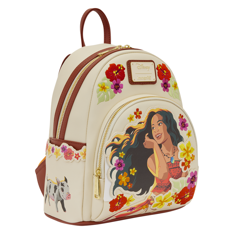 Mini Sac à Dos Disney Vaiana - Aventure Tropicale et Florale