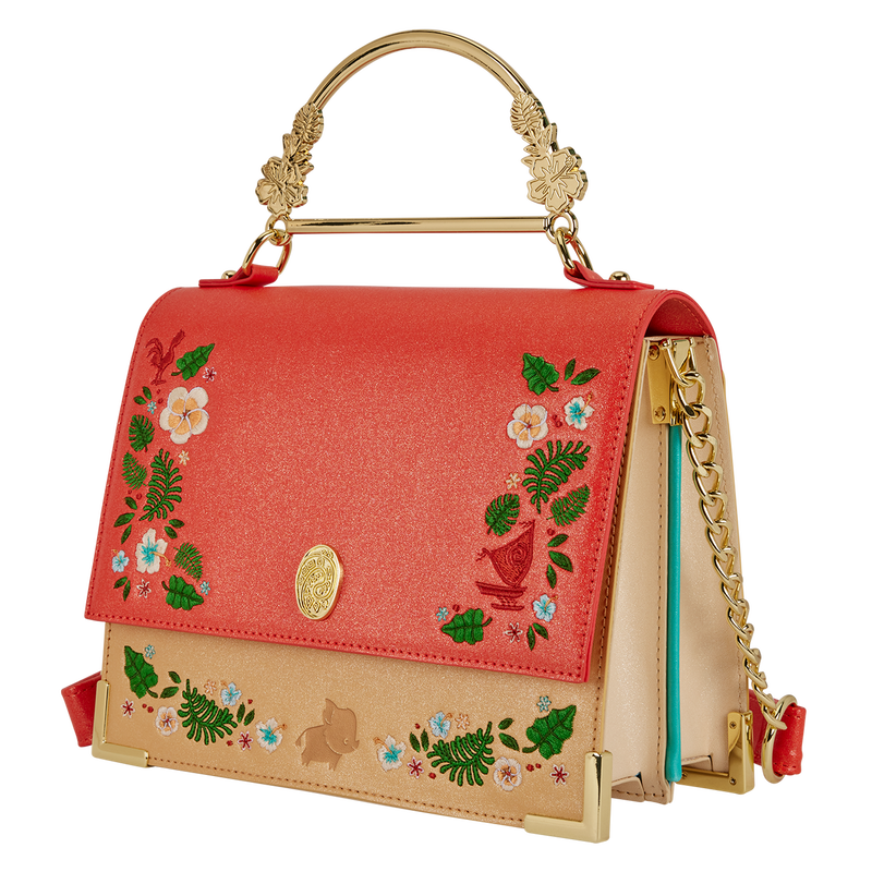 Sac Bandoulière Loungefly Disney : Vaiana (Moana) – Scintillant & Poignée Tropicale