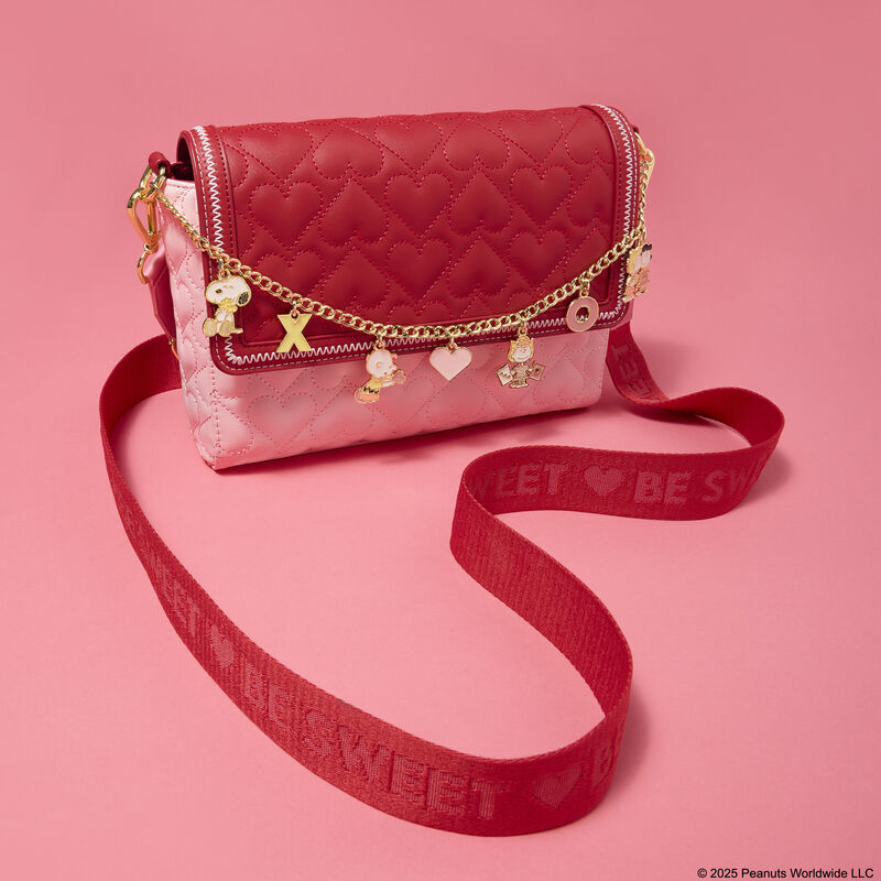 Sac Bandoulière Loungefly Peanuts : Snoopy & Friends – Saint-Valentin à Charms