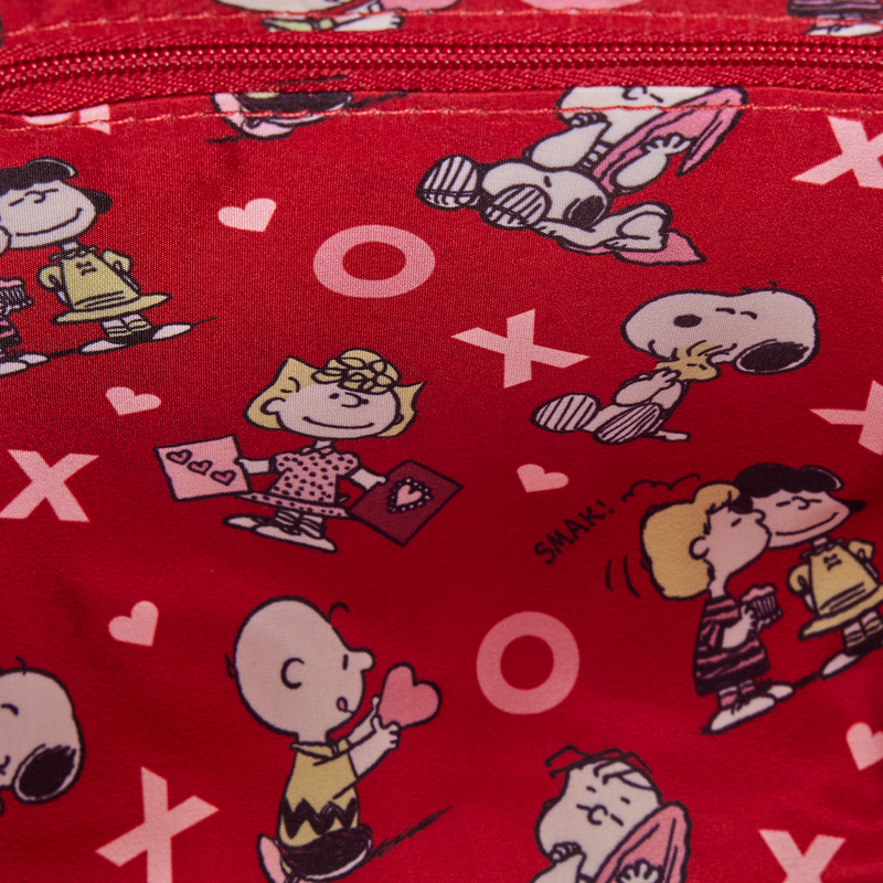 Sac Bandoulière Loungefly Peanuts : Snoopy & Friends – Saint-Valentin à Charms