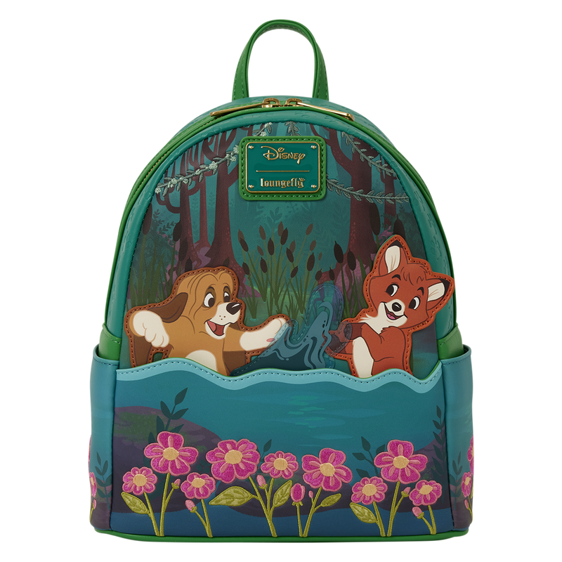 Mini Sac à Dos Loungefly Disney – Rox et Rouky (Jouant dans l'eau)