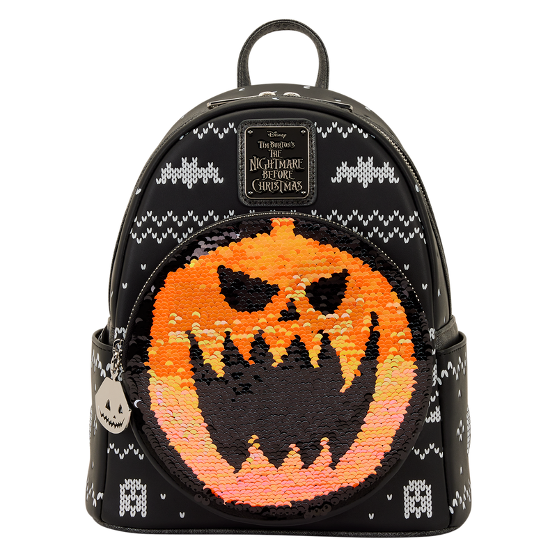 Mini Sac à Dos Loungefly L'Étrange Noël de Monsieur Jack : Sequins Réversibles