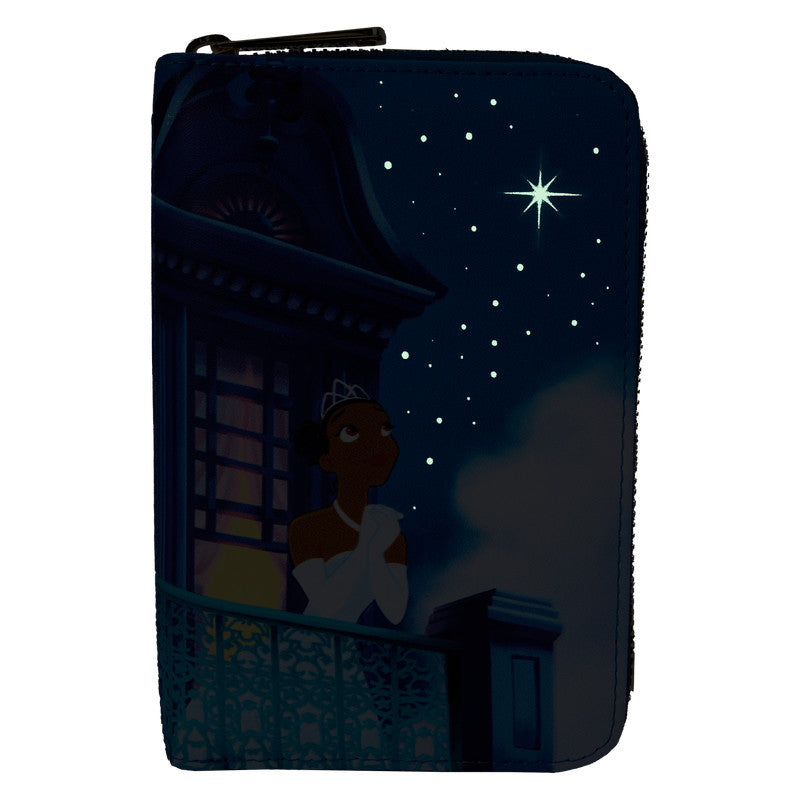Portefeuille Zippé Disney Loungefly - La Princesse et la Grenouille 15ème Anniversaire (Phosphorescent)