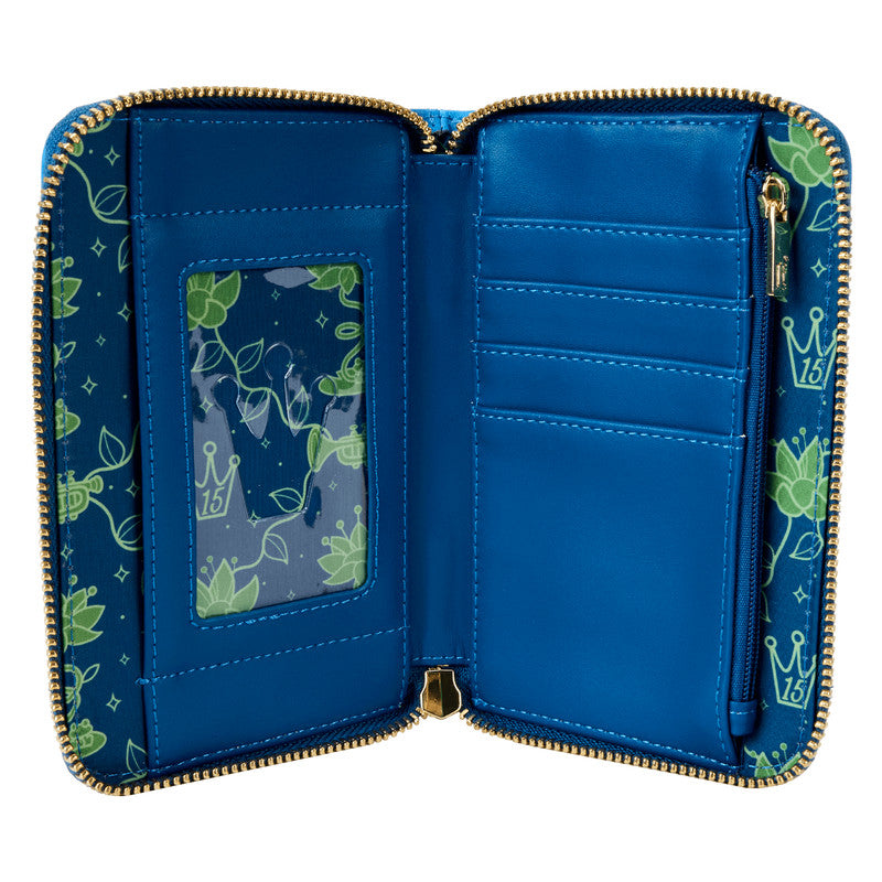 Portefeuille Zippé Disney Loungefly - La Princesse et la Grenouille 15ème Anniversaire (Phosphorescent)