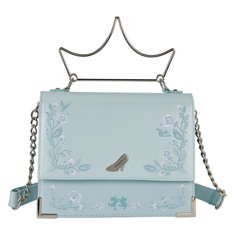 Sac Bandoulière Loungefly Disney : Cendrillon – Scintillant & Poignée Couronne
