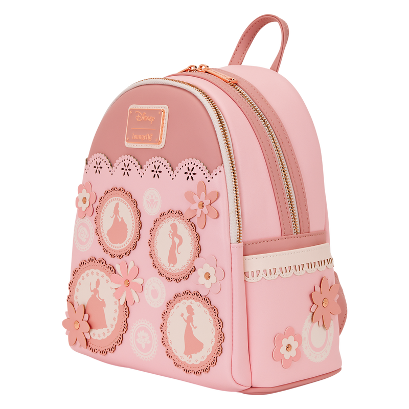 Mini Sac à Dos Loungefly Disney Princesses – Édition Floral Lace & Camées Vintage
