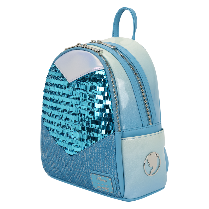 Mini Sac à Dos Loungefly Disney La Reine des Neiges – Édition Cosplay Elsa Sequins & Flocons en Relief