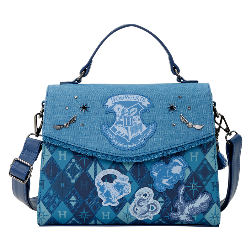 Sac Bandoulière Loungefly Harry Potter : Poudlard Denim & Écussons
