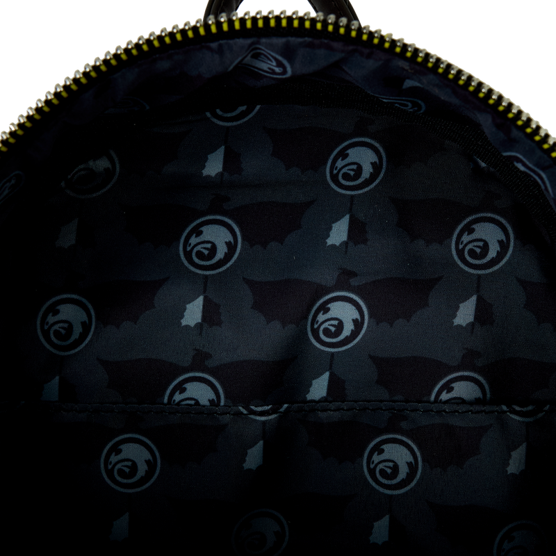 Mini Sac à Dos Loungefly DreamWorks Dragons : Krokmou (Toothless) Néon & Écailles