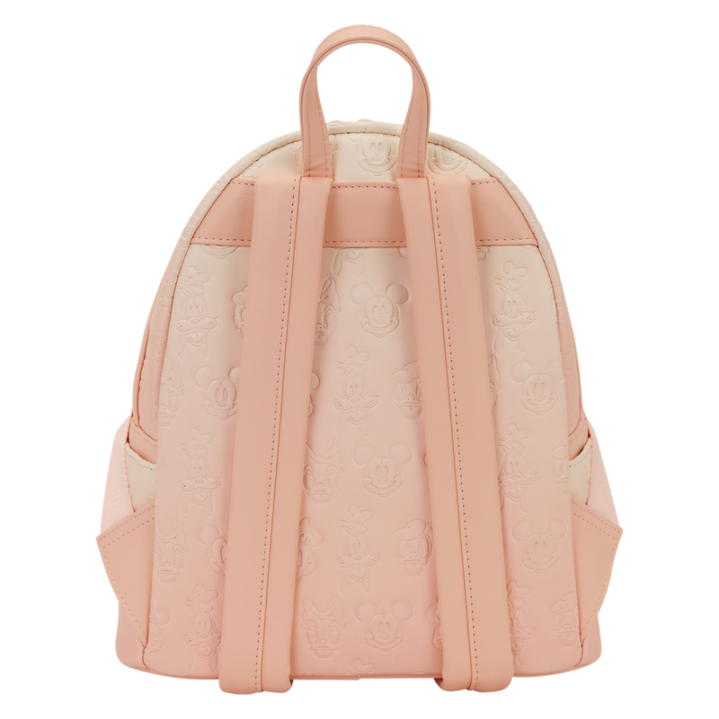 Mini Sac à Dos Loungefly Disney – Mickey & Friends All-Over Print (Rose Pastel & Crème)