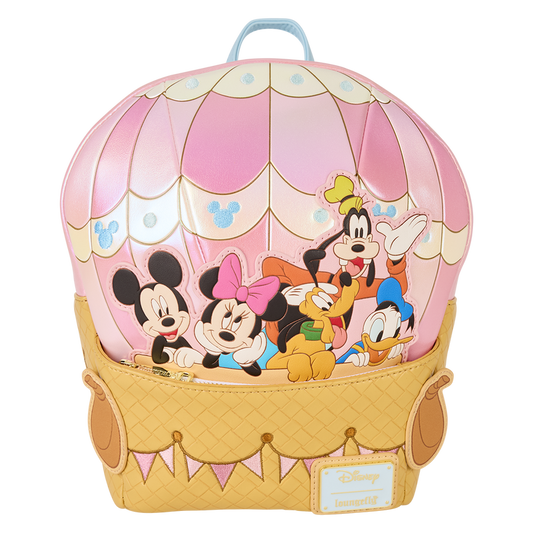 Mini Sac à Dos Loungefly Disney : Mickey & Friends – Montgolfière Pastel