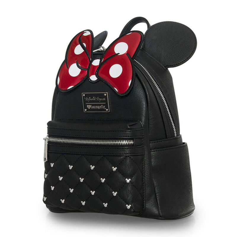 Mini Sac à Dos Loungefly Disney – Minnie Mouse Classic Bow Quilted Texture