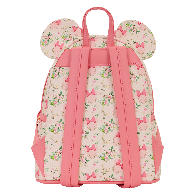 Mini Sac à Dos Loungefly Disney : Minnie Mouse Floral & Nœud en Velours