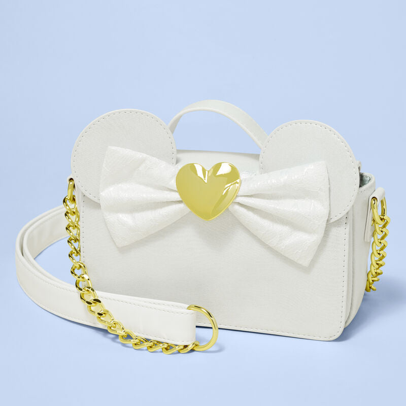 Sac Bandoulière Loungefly Disney : Minnie Mouse – Mariage Irisé & Dentelle