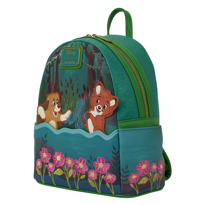 Mini Sac à Dos Loungefly Disney – Rox et Rouky (Jouant dans l'eau)