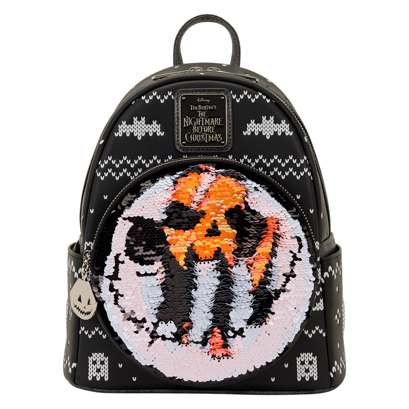Mini Sac à Dos Loungefly L'Étrange Noël de Monsieur Jack : Sequins Réversibles