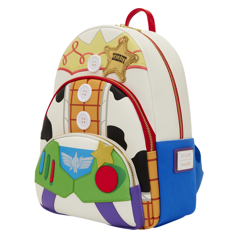 Sac à Dos Mini Loungefly Toy Story – Édition Triple Pocket (Jessie, Woody & Buzz)